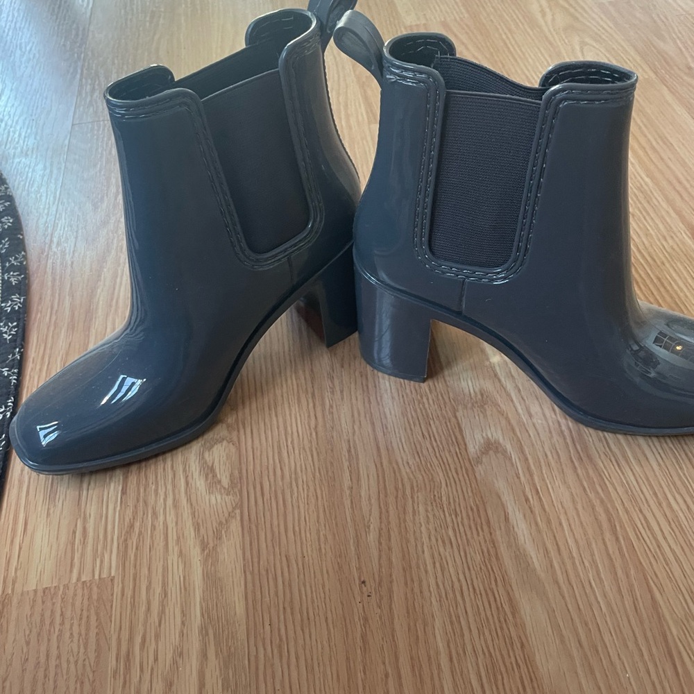 Jefferey Campbell  Gray Ankle Rain Boots
